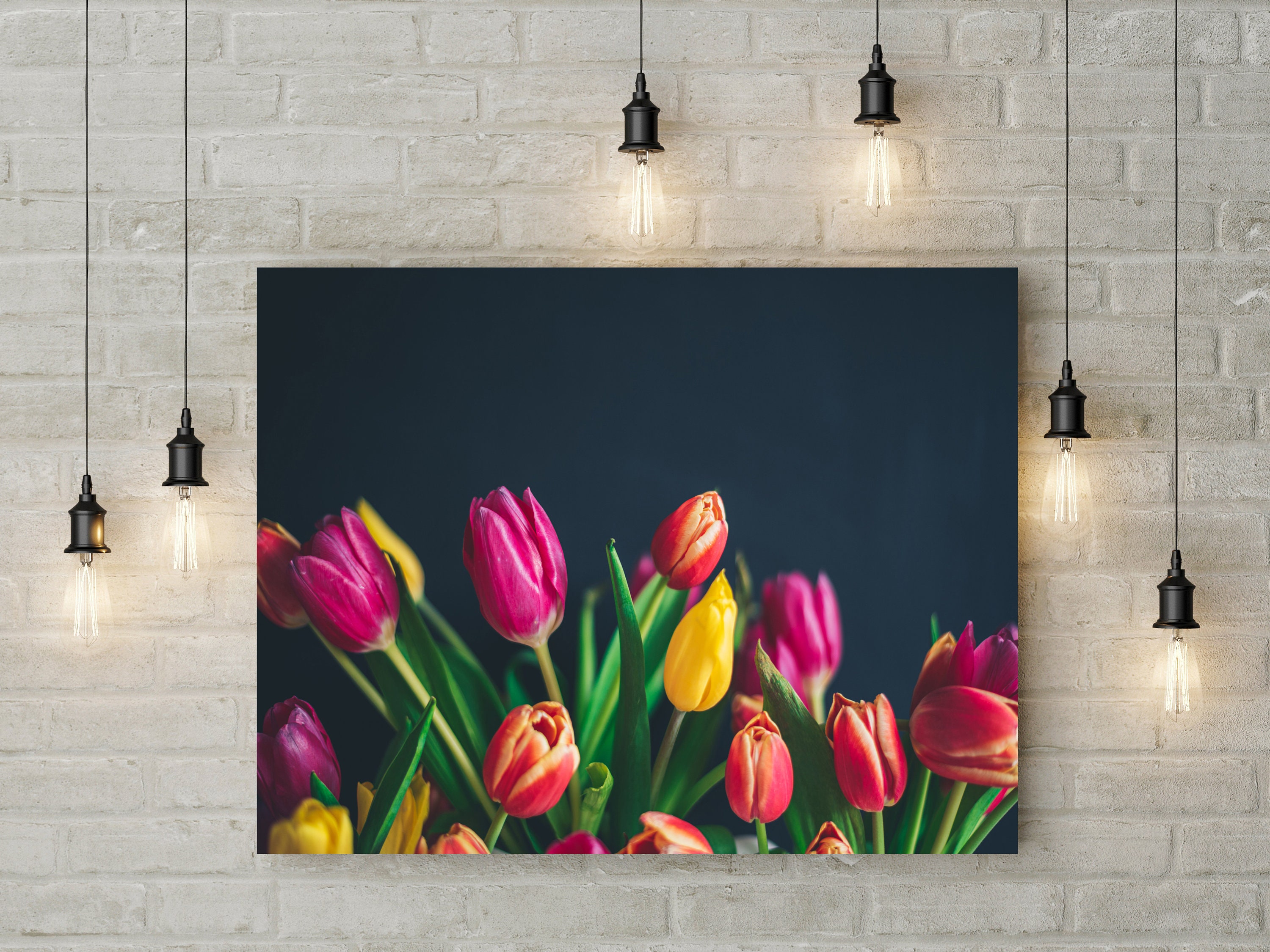 Tulip Flower Canvas UK Wall Art Decor Picture Print Floral Etsy