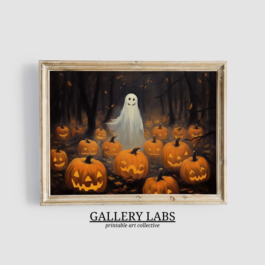 Ghost Print • Halloween Wall Art • PRINTABLE Halloween Decor • Dark ...