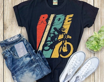 RIDE | MTB | Downhill | Mountainbike | Mens Apparel | Great Valentine's Day Gift | for Men|BMX |Biker|Short-Sleeve Unisex T-Shirt