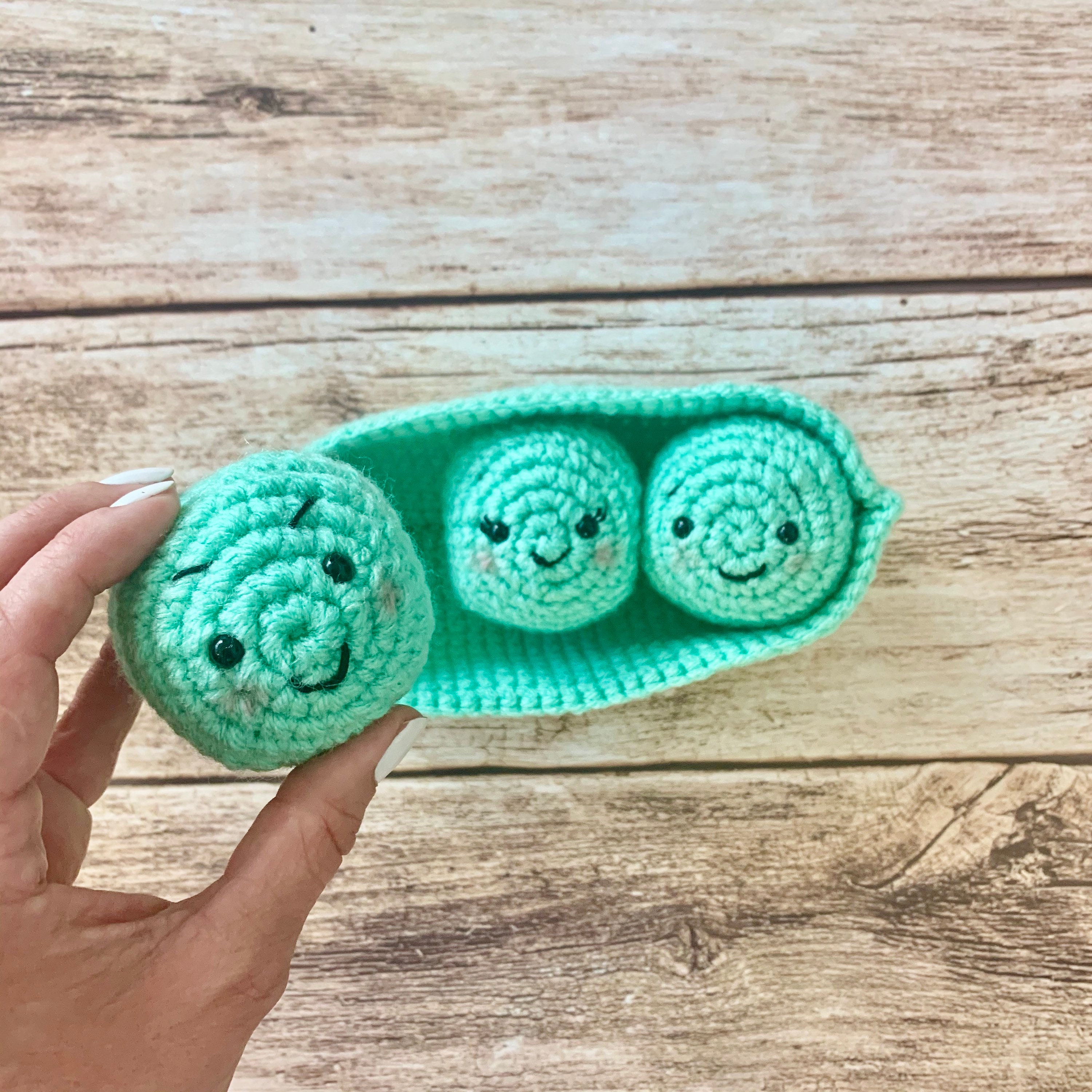 3 Peas in a Pod gift crochet peas in a pod Peapod gift BFF Etsy