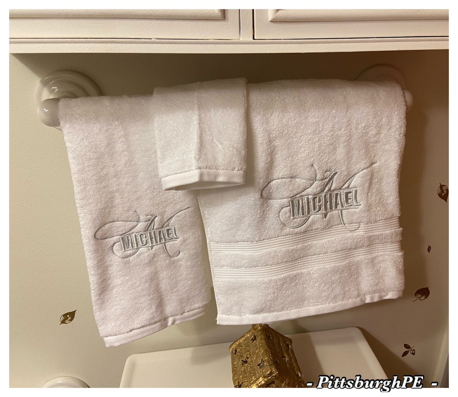 Monogrammed Bath Towel Set Personalized Luxury Towel Set Etsy