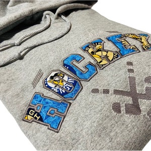 CustomCat Pittsburgh Penguins Baby Blue Vintage NHL Crewneck Sweatshirt Royal / 3XL