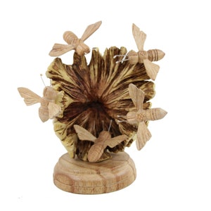 Wooden Bee Figurine, Wooden Insect Hotel For Bee, Honey Bee, Art, Wood Carving, Perfect Bee Hotel for Gift Her, Him, Perfect Valentine Gift