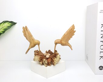 Wooden Hummingbird Deco, Colibri Sculpture, Home Deco, Bird Ornament, Personalized Gift, Bird Deco, Rustic Deco, Birthday Gift, Mother Gifts
