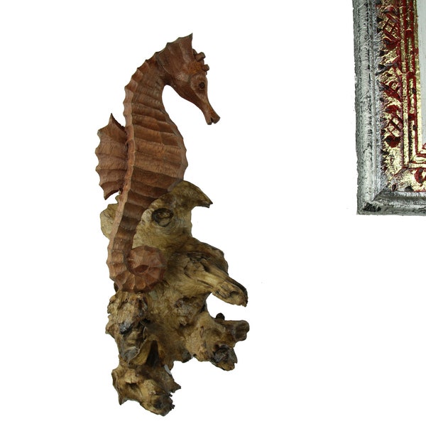 Wooden Seahorse Etsy