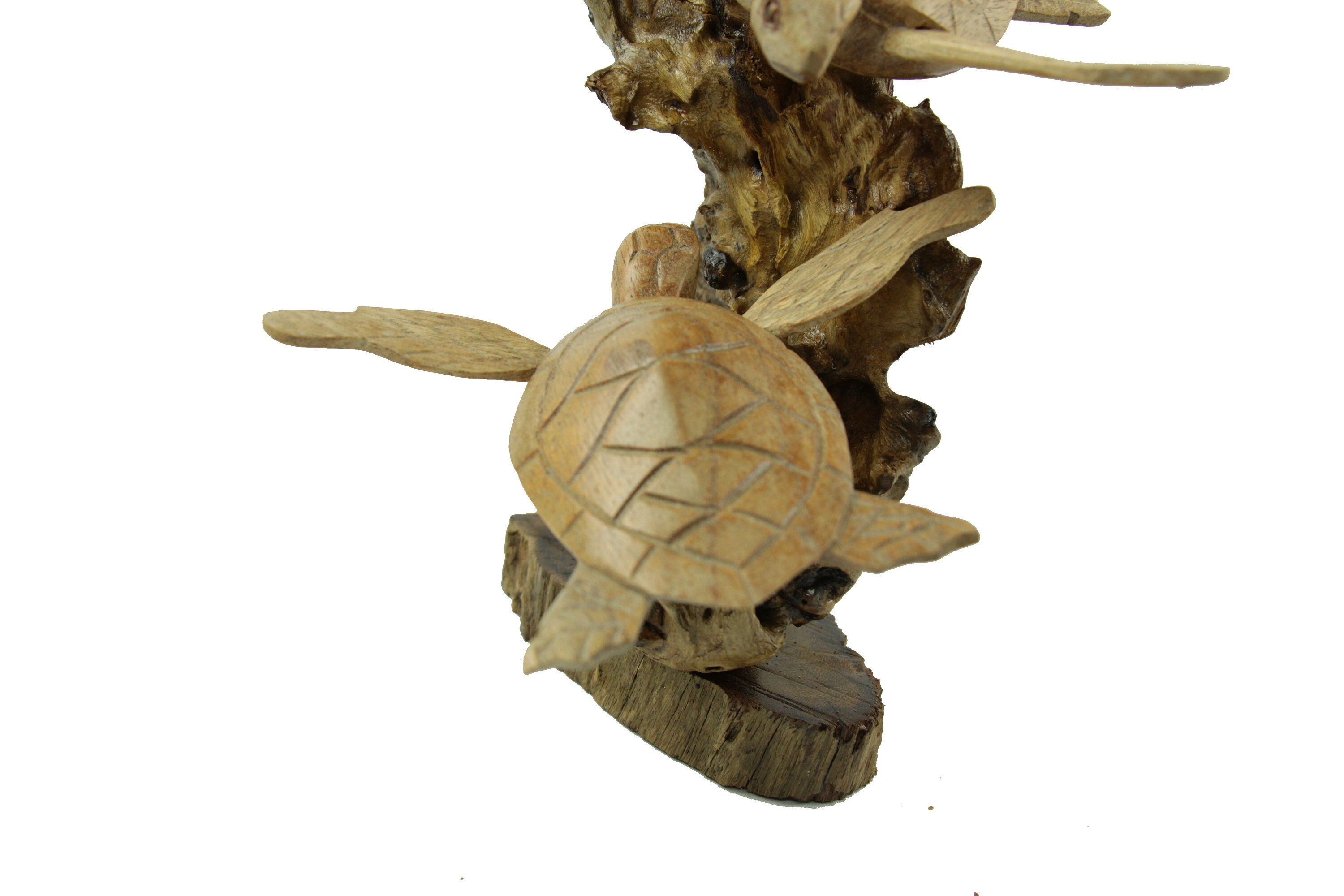 wooden turtle statue