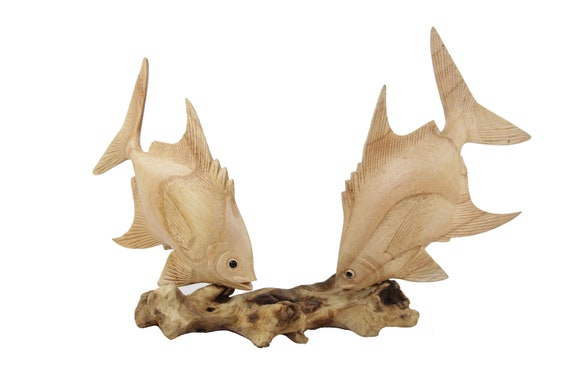 木彫り 彫刻 魚 作品