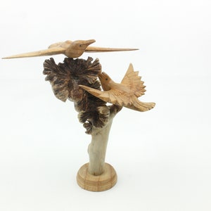 Wooden Eagle Figurine, Wooden Eagle, Couple Eagle, Ornament, Bird Lovers, Figure, Rustic, Tropical Art, Valentine Gift, Thanksgiving Decor