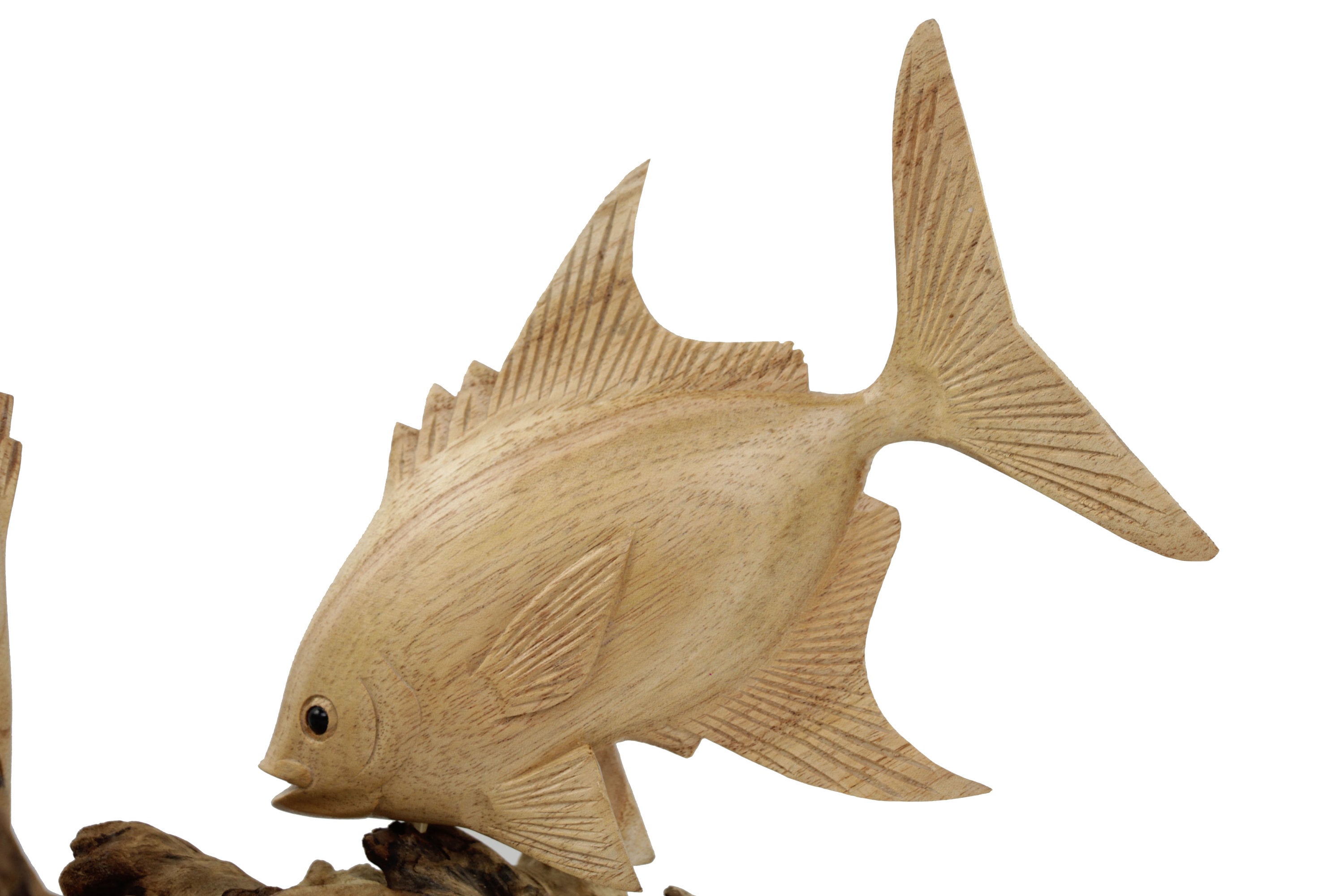 手彫りの魚、魚の置物、魚の飾り、魚の彫刻、北極の動物、木彫り