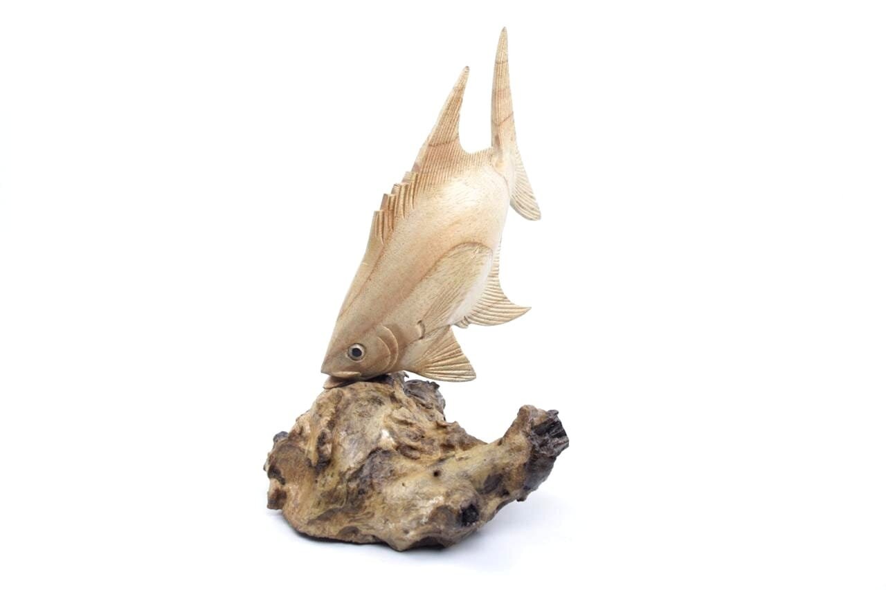 Figura de pescado de madera pescado de madera tallado a mano | Etsy