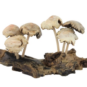 Mushroom Ornament Vintage , Wooden Mushroom, Unique Table Deco, Wood Art Mushrooms, Nature, Hand Carved, Handmade Gift, Valentine Day Deco