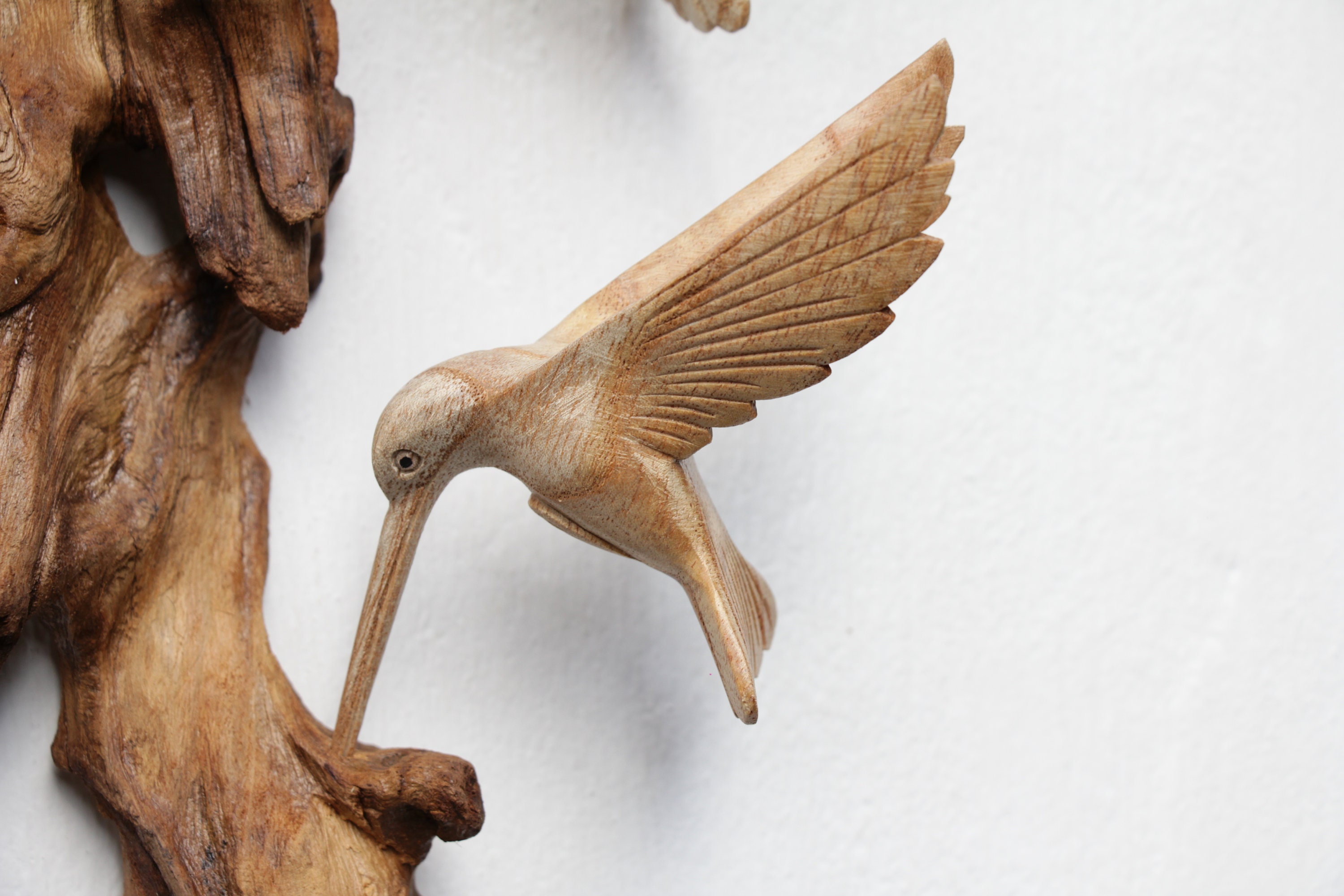 Wooden Hummingbird Wall decor animal wood carving for wall Etsy