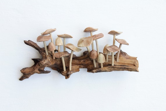 Wooden Mushroom Decor Mushroom Wall Art Vintage Wall Decor - Etsy