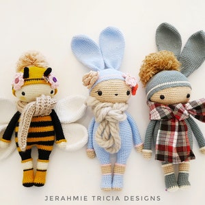 PATTERN DUO: Emilea the Bee and Billie the Bunny Amigurumi Crochet Pattern