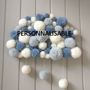 Nuage De Pompons Suspension Pour Decoration Chambre Bebe Etsy