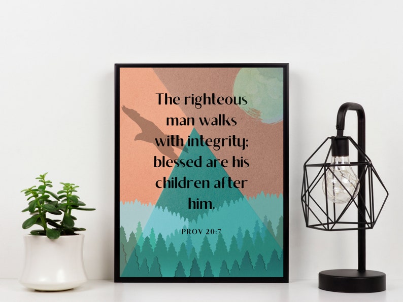 CHRISTIAN wall art FATHERS day gift Gift for Dad Scripture