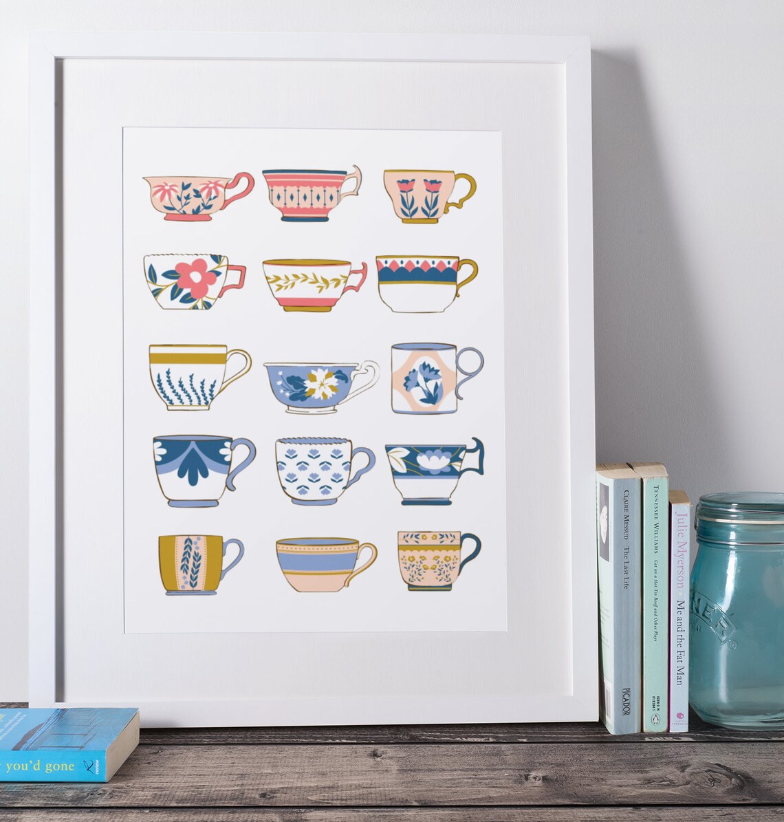 TEA PRINT Tea Cup Art KITCHEN Wall Art Tea Art Coffee | Etsy