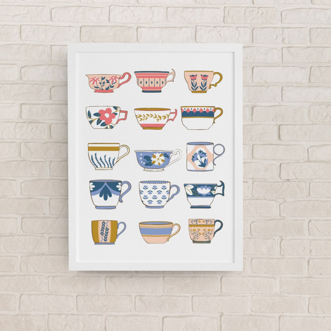 TEA PRINT Tea Cup Art KITCHEN Wall Art Tea Art Coffee Etsy