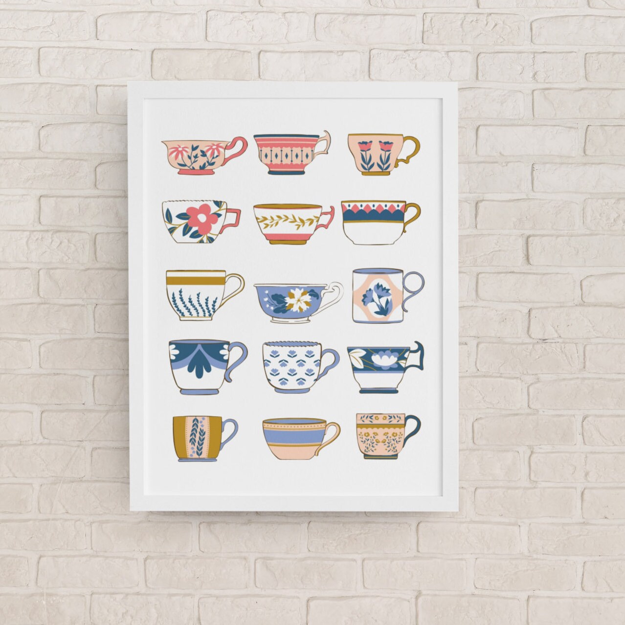 TEA PRINT Tea Cup Art KITCHEN Wall Art Tea Art Coffee Etsy