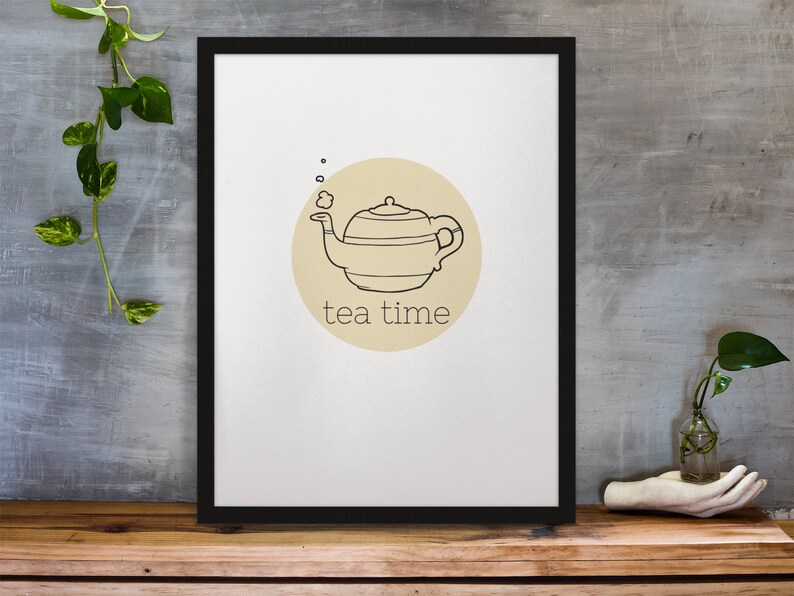 KITCHEN Wall Art TEA Art Teapot Art Kettle Print Digital Etsy