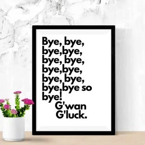 Irländskt tryck Hej då irländskt digitaltryckt inredning