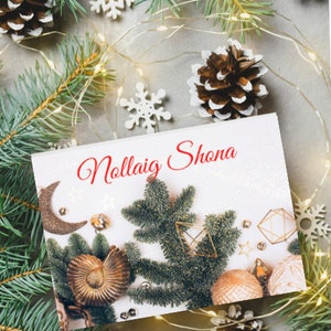 Nollaig Shona Printable Chirstmas Card as Gaeilge