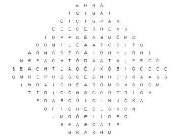 Cuardach Focal - Irish wordsearch