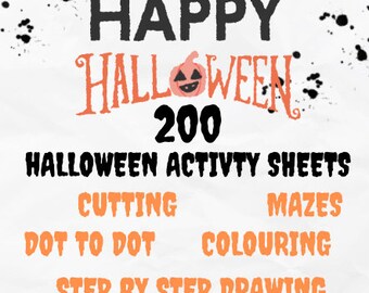 200 Halloween activity sheets