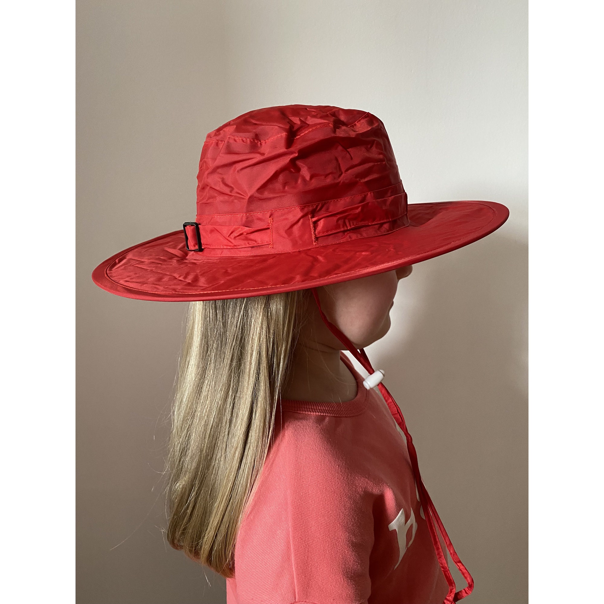 Children's Foldable Pop up Rain Hat Red 