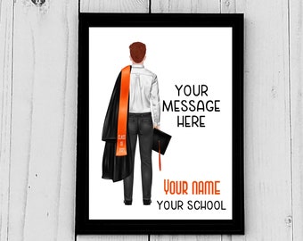 Custom Graduation Card for Him, Graduation Print, Class of 2023, Graduation Gift, Keepsake, Son, Brother, Friend, Nephew, Digital File