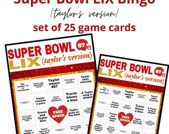 KC Chiefs x Taylor Swift Super Bowl Bingo