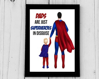 Custom Superhero Portrait, Family Portrait, Gift for Dad, Grandfather, Friend, Uncle, Brother, Cousin, Father's Day, Digital File