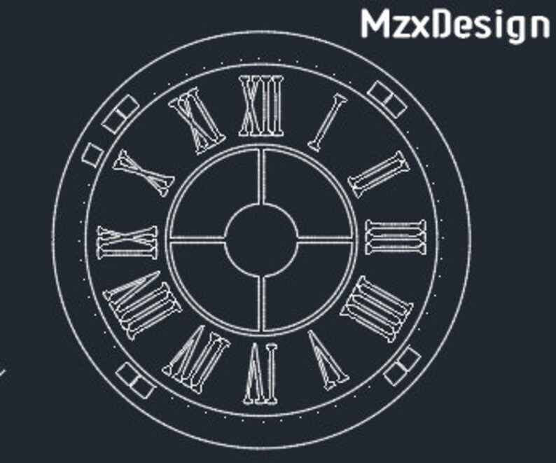 Wall Clock Dxf Files in 3 Different Designs Etsy