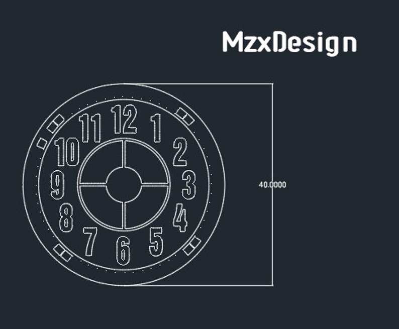 Wall Clock Dxf Files in 3 Different Designs Etsy