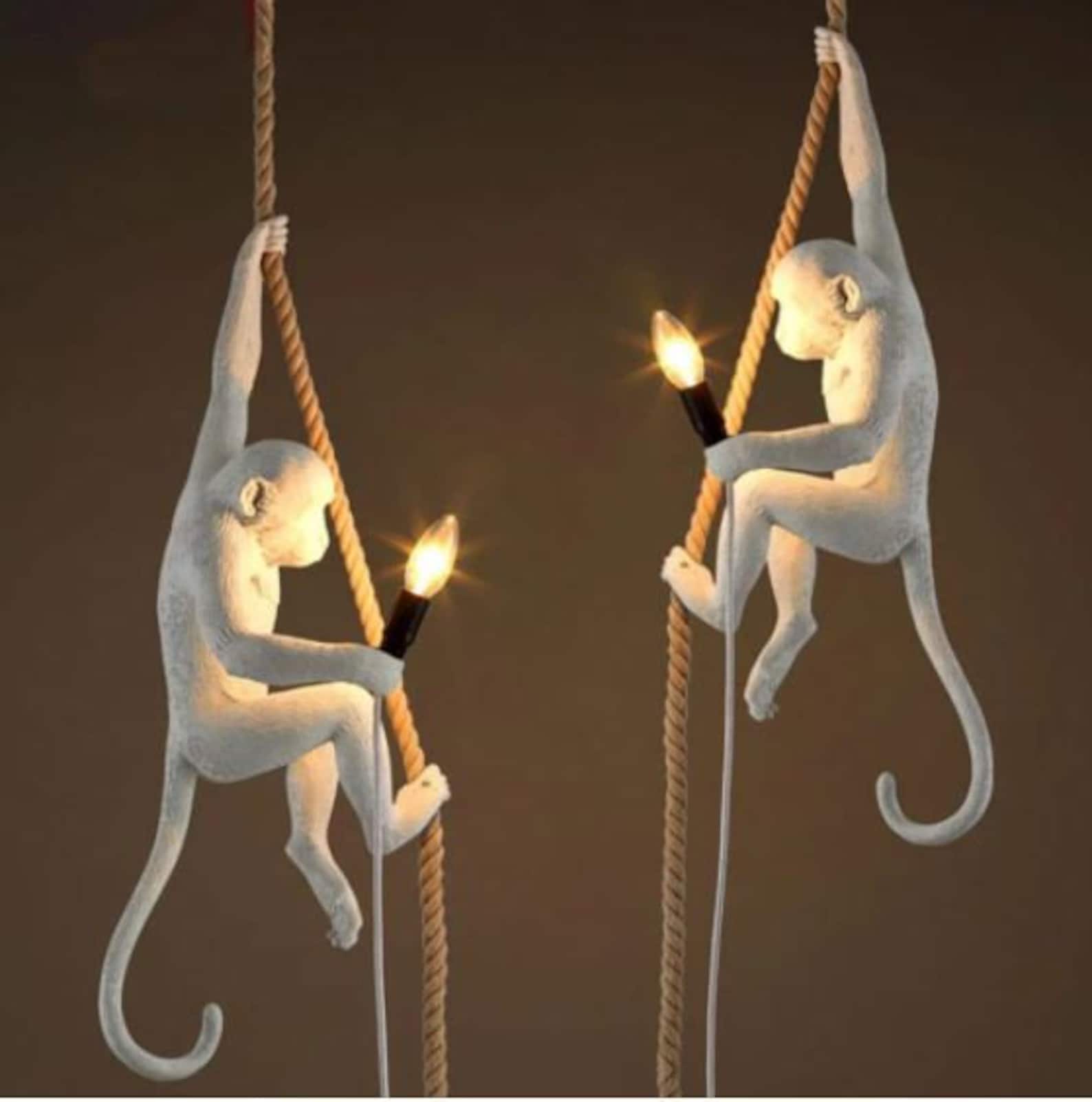 Monkey Lamp / Monkey Hanging Lamp / Home Decor / Pendant Etsy