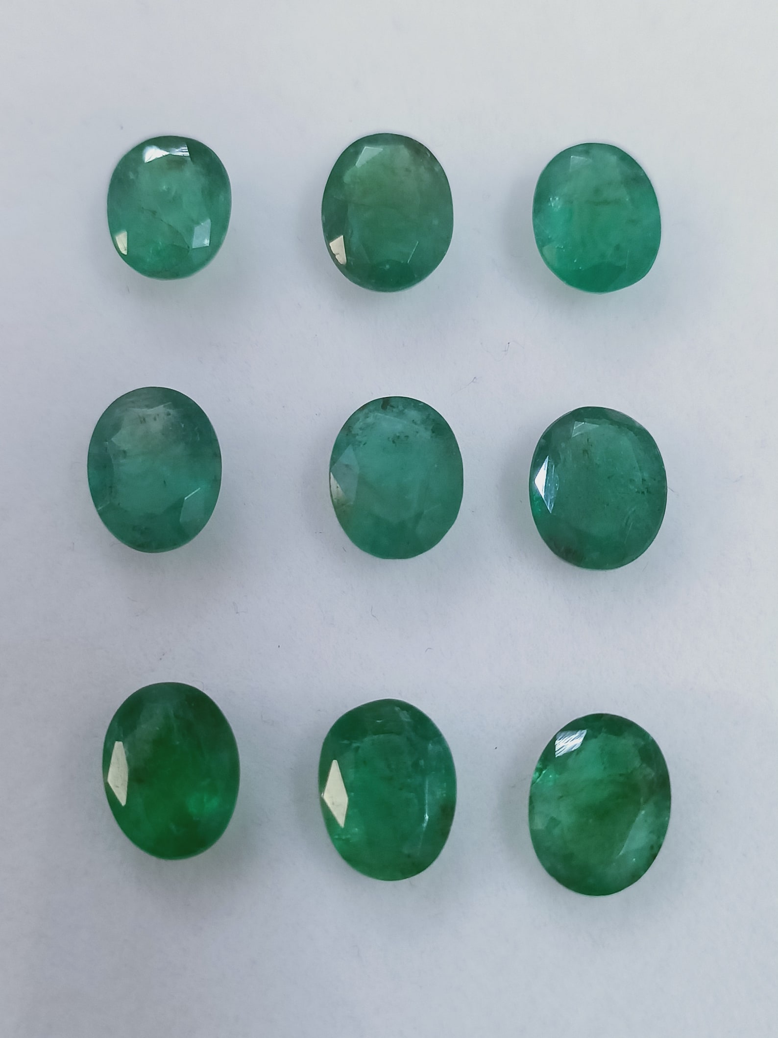 Oval 7x9 MM Natural Emerald Faceted/Oval Shape/Genuine Emerald | Etsy