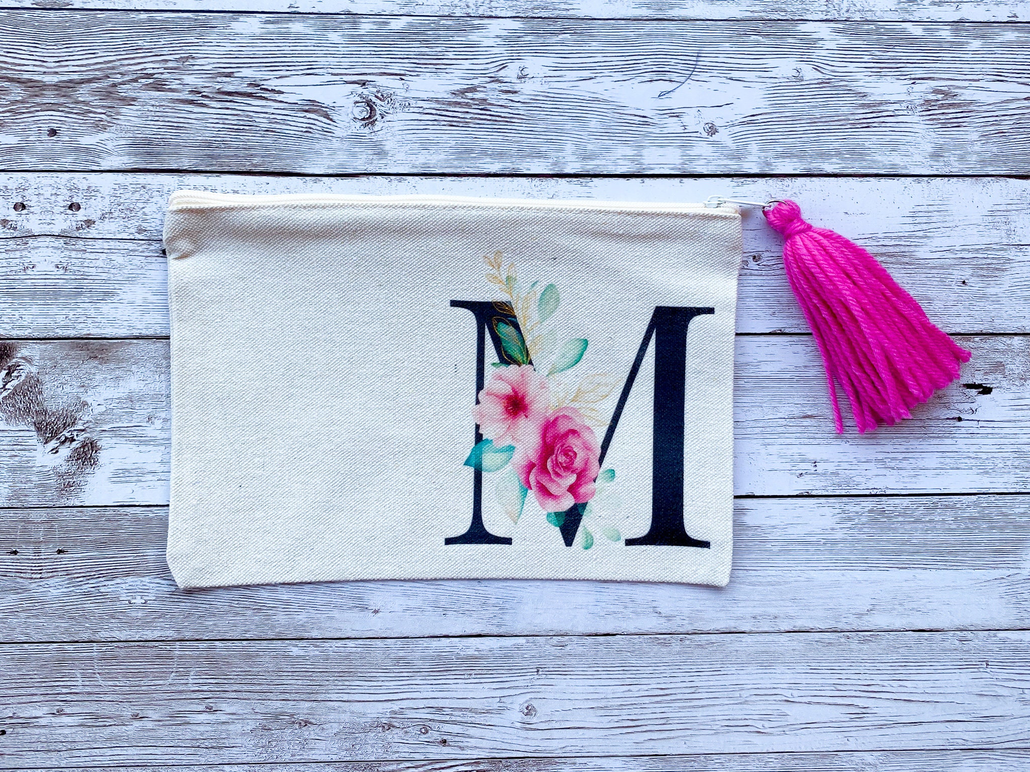 Customized Initial Letter Pouch/ Personalized Name Make Up Etsy
