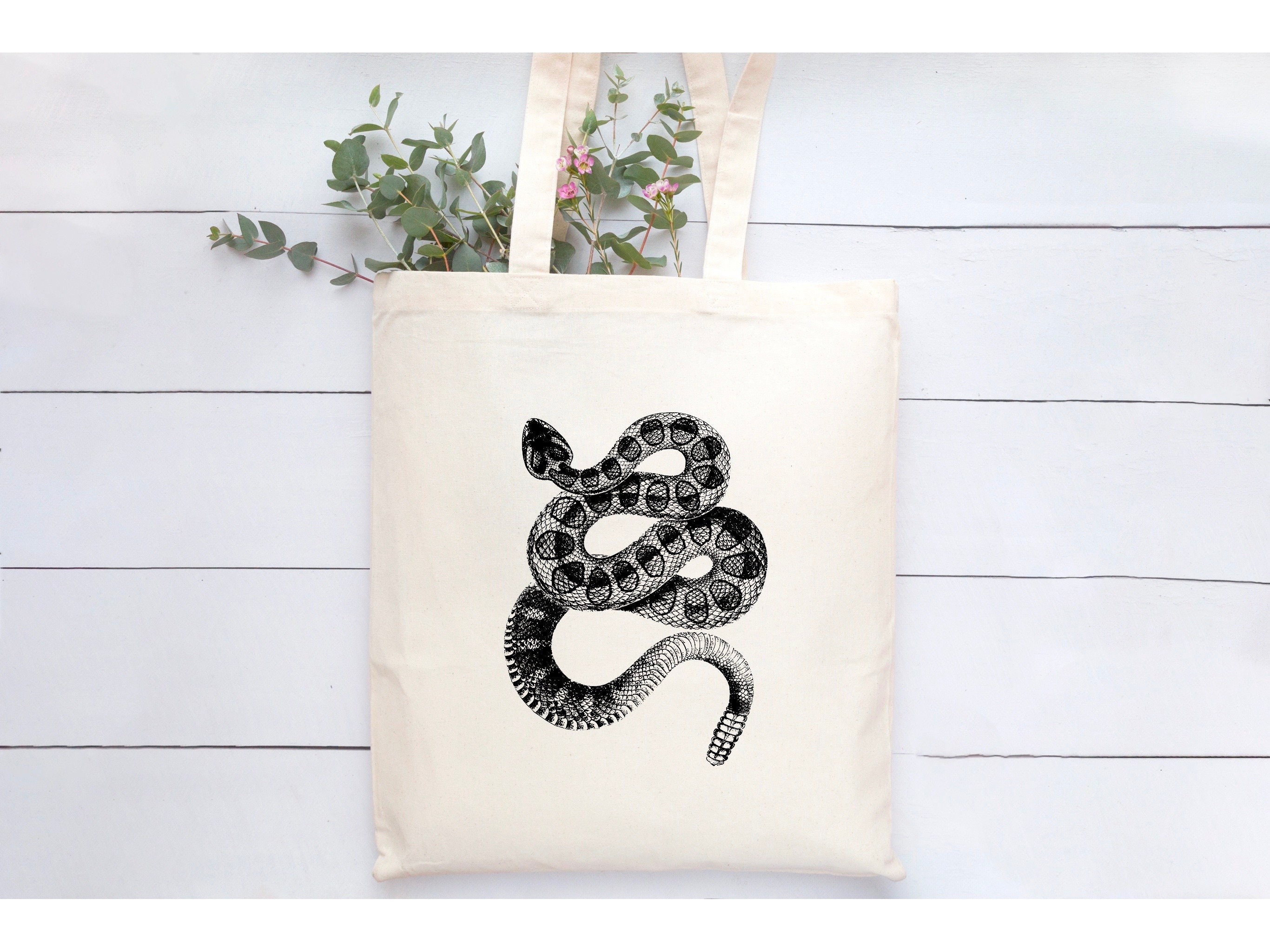 Snake Tote Bag/ Snake Halloween Tote Bag/ Snake Lovers/ Etsy UK