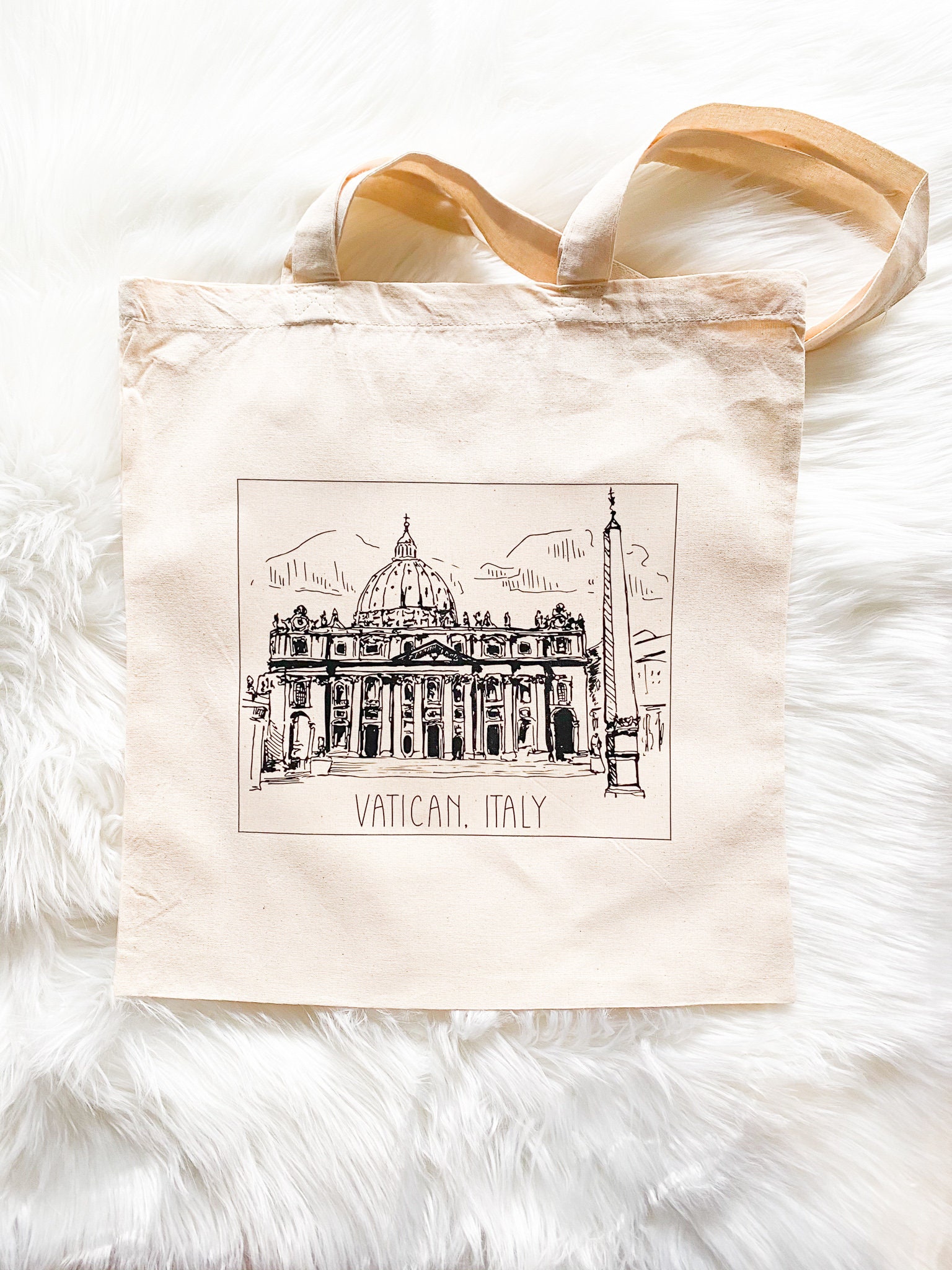 Vatican Italy Tote Bag/ Italy Reusable Cotton Bag/ Etsy UK