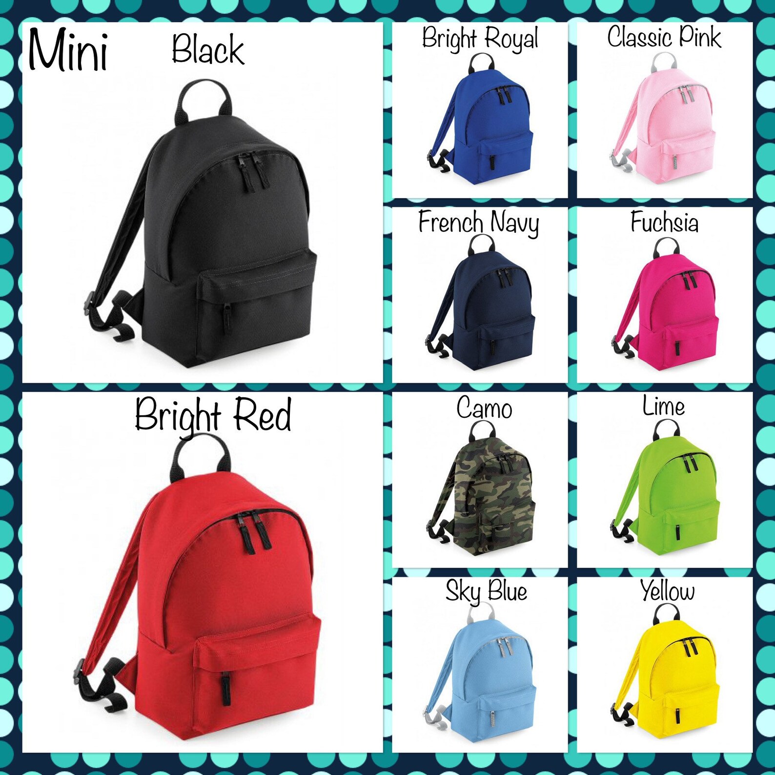 Name & Initial Personalised Backpack Childrens Toddler Custom Etsy UK