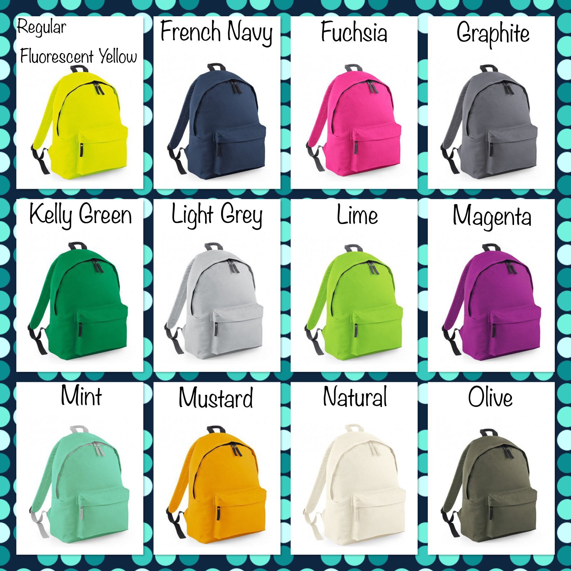 Name & Initial Personalised Backpack Childrens Toddler Custom Etsy UK