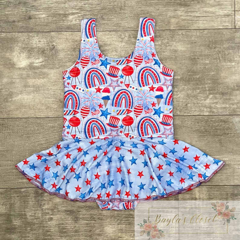 Patriotic Party Skirted Leo