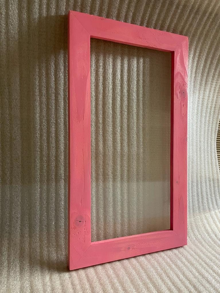 Photo Frame Canvas Hand Made Natural Wooden Frame Painting Etsy UK