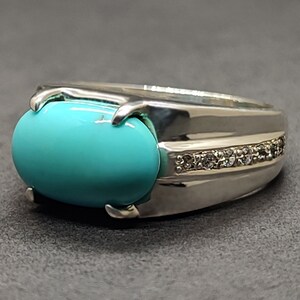 Natural Turquoise Luxury Ring: Handmade Sterling Silver 925 Feroza ...