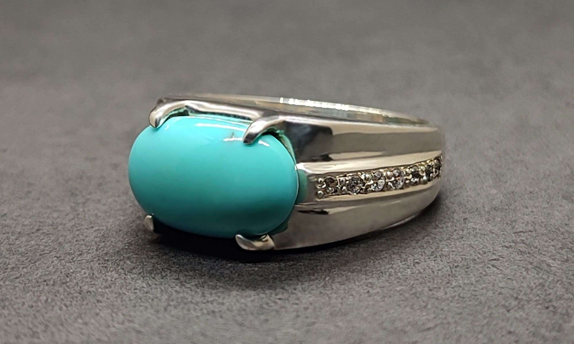 Natural Turquoise Luxury Ring: Handmade Sterling Silver 925 Feroza ...