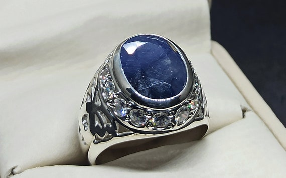 Natural Adjustable Blue Sapphire Ring, Neelam Ring