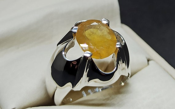 イエローサファイヤリング オーダーメイド ハンドメイドイエロー