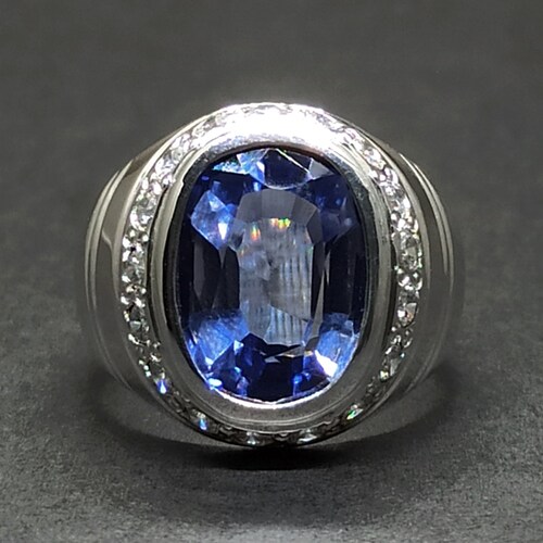 12 shops Carat Oval Cut Dark Deep Blue Topaz Mens Ring Sterling Silver 925 Handmade Blue Topaz Engagement Ring Eye Clean Topaz Channel Set Ring