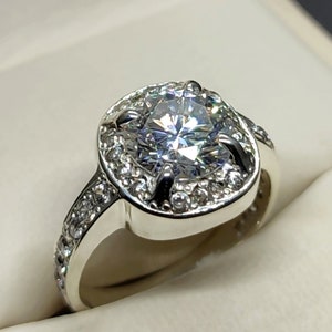 2 Ct Diamond Cut Moissanite Diamond Women Solitaire Ring Sterling Silver 925 Handmade Moissanite 14k, 18k Gold Engagement Ring Gift for Her