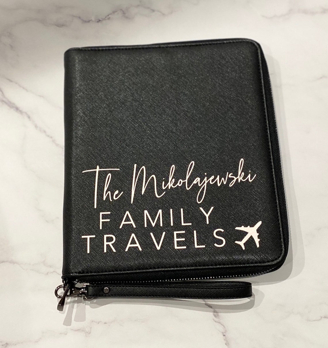 Travel Organiser Personalised with Surname. Custom Made Work Etsy